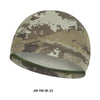 Beige und grünes Tarnnetz-Skullcap von der Seite