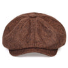 Unisex Linen Newsboy Cap – Retro Octagonal Beret