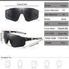 A pair of black sunglasses with a square frame and multi-colored tortoise shell pattern shown from the front and side.