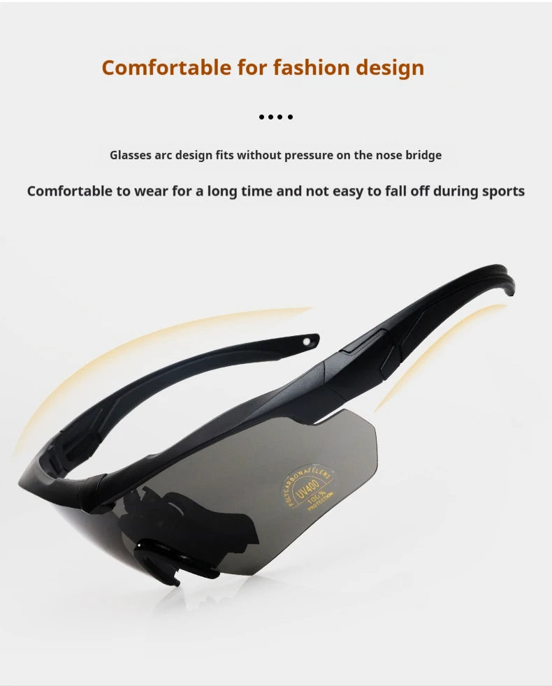 Tactical Sports Glasses with Swappable Lenses