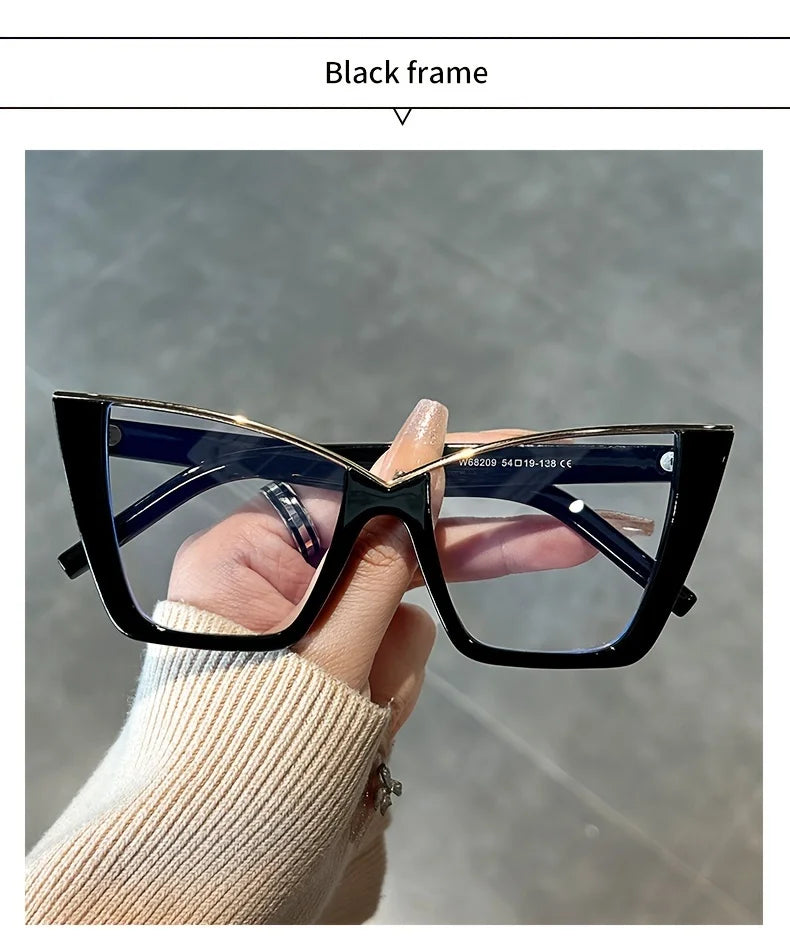 Vintage Cat Eye Glasses with Blue Light Filtering Lenses
