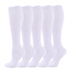 A pack of white medical grade compression socks for veins and sports