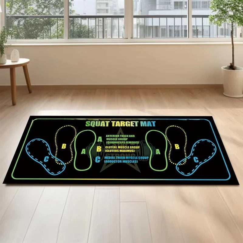 Two-Tone Non-Slip Squat Mat for Home Workouts