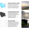 Polarized Sport Sunglasses with 3 Interchangeable Lenses