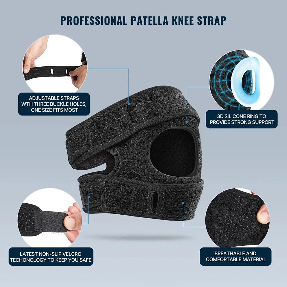Knee Compression Sleeve with Silicone Patella Support