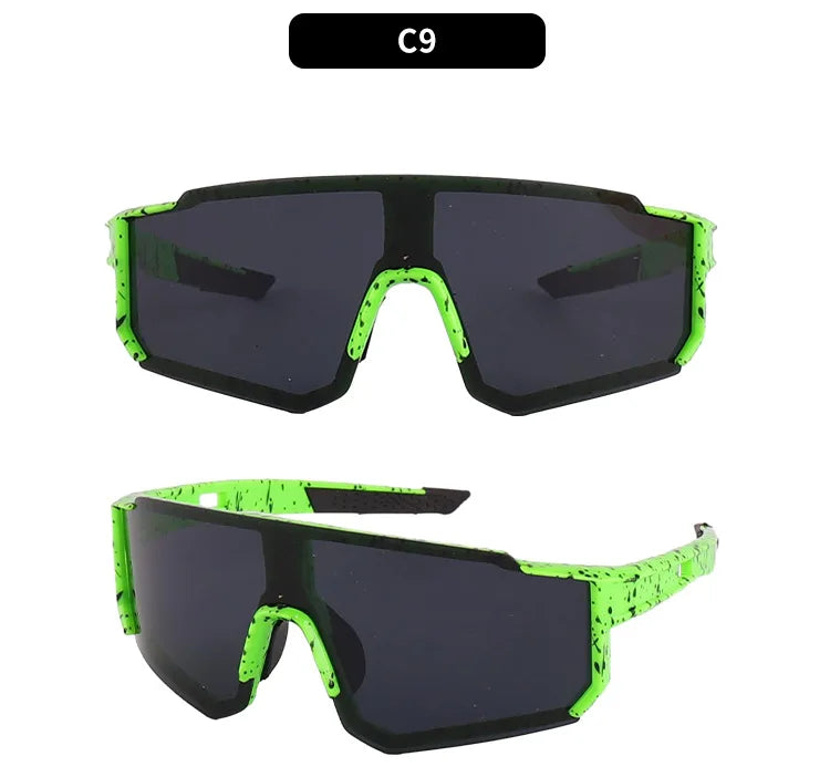 UV400 Cycling Sunglasses with Blue Mirror Lens