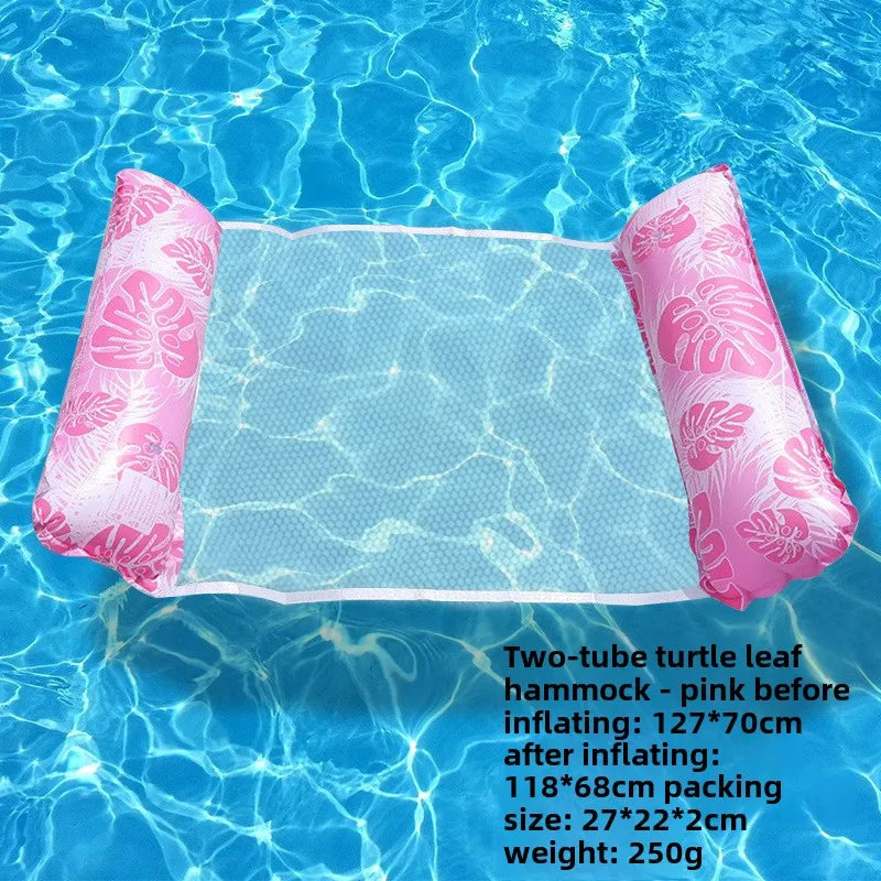 Striped Inflatable Pool Hammock for Adults