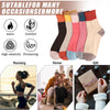 A set of thermal knit crew socks in various colors and textures shown alongside images of usage for running, home, and giftin