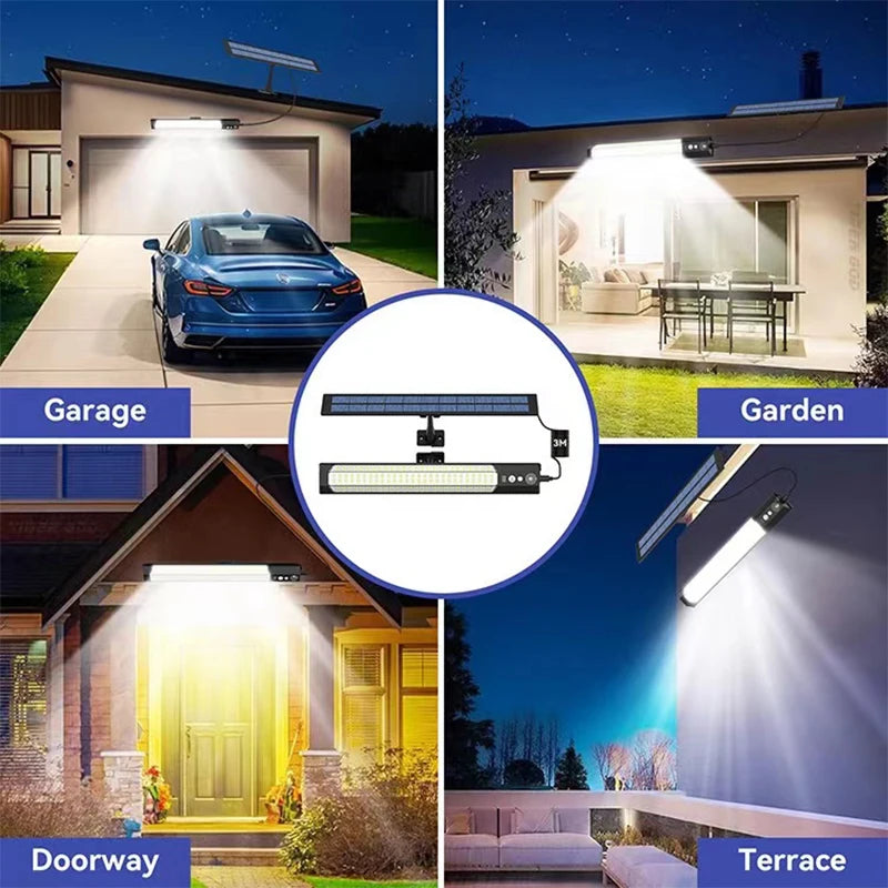 Solar-Powered Motion Sensor Wall Light with Remote Control