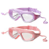 Kids Swim Goggles with Anti-Fog Lenses and Silicone Earplugs