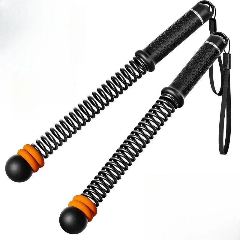 A black adjustable rope with orange accents is shown, designed for a full body workout.