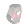 A light gray ultra-thin ankle brace with a pink geometric pattern and the Maseda logo.