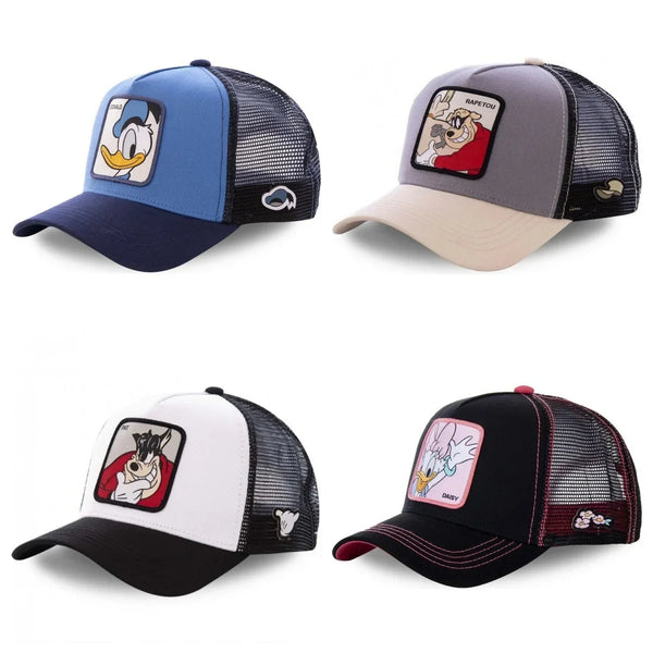 Anime Snapback Cap with Breathable Mesh Back