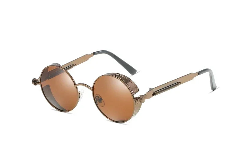 Classic Round Metal Frame Sunglasses with UV400 Protection