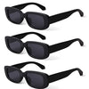 Retro Rectangle Sunglasses with UV400 Protection