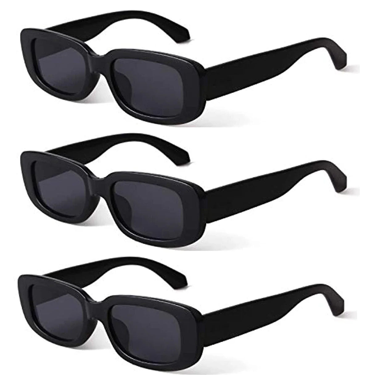 Retro Rectangle Sunglasses with UV400 Protection