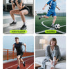 Image showing various activities like exercising, running, and pain relief with ergonomic plantar fasciitis relief socks.