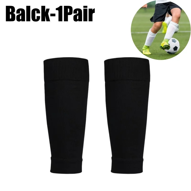 A pair of black compression sports socks for football and team activities.
