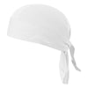 White men's distressed pirate style durag head wrap folded and displayed