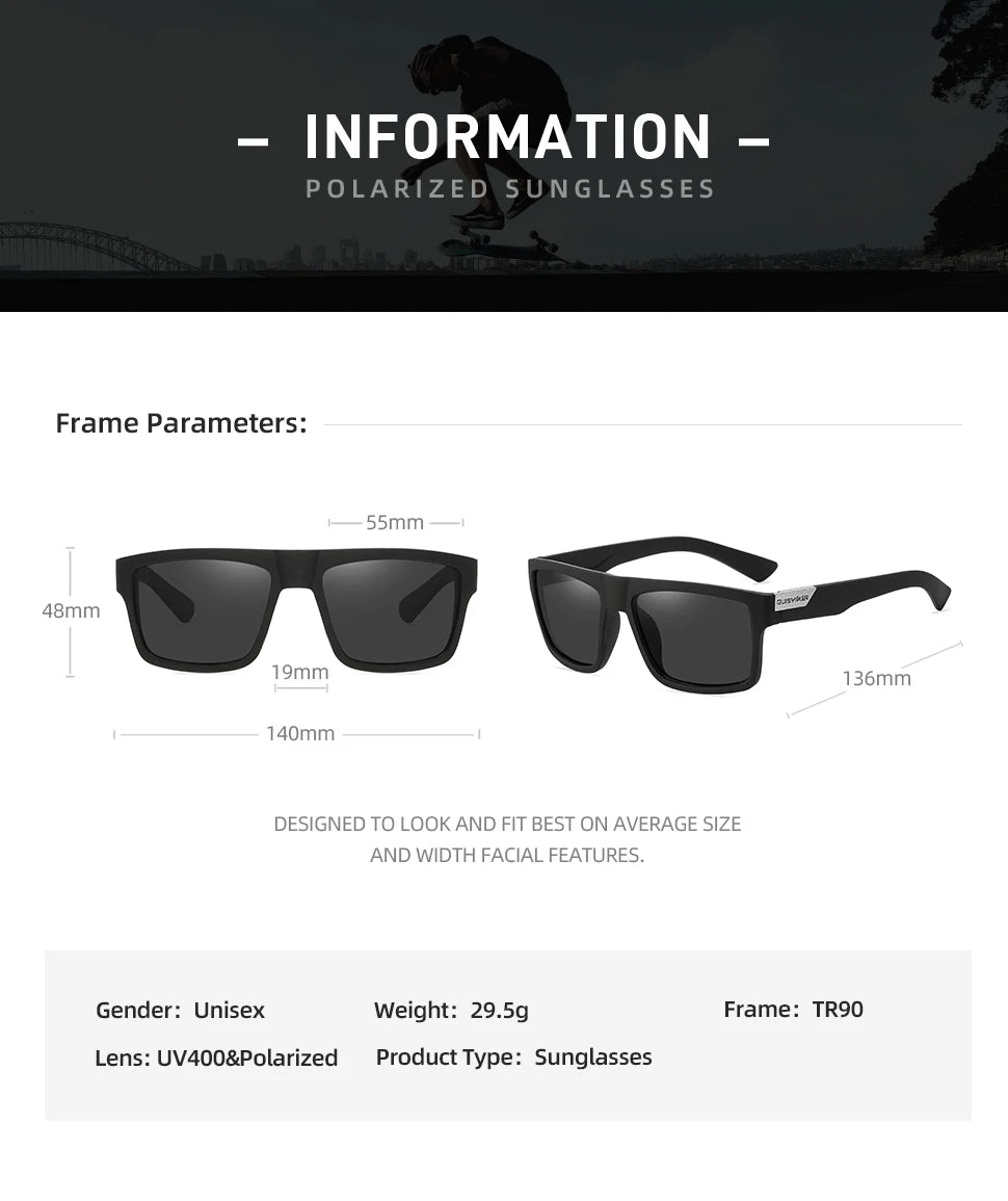 Un par de gafas de sol polarizadas negras con montura TR9