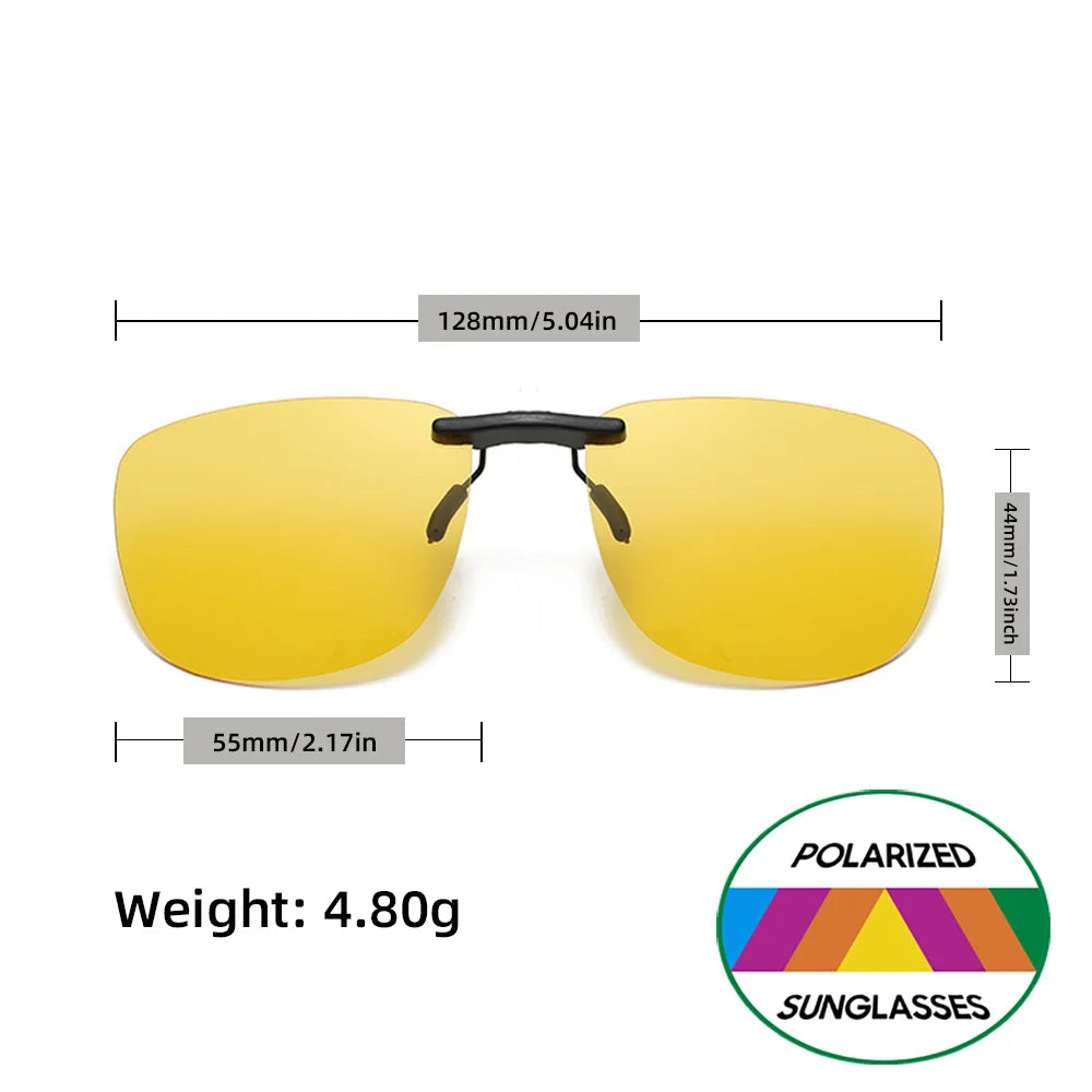 Flip-Up Clip-On Polarized Sunglasses with UV400 Protection