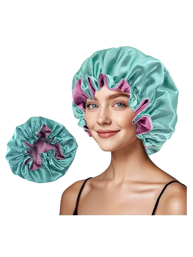 Reversible Satin Sleep Cap with Adjustable Fit