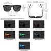 Classic Square Polarized Sunglasses with UV400 Protection for Driving, Fishing & Outdoor Wear