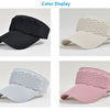 Breathable Adjustable Sun Visor Cap for Women