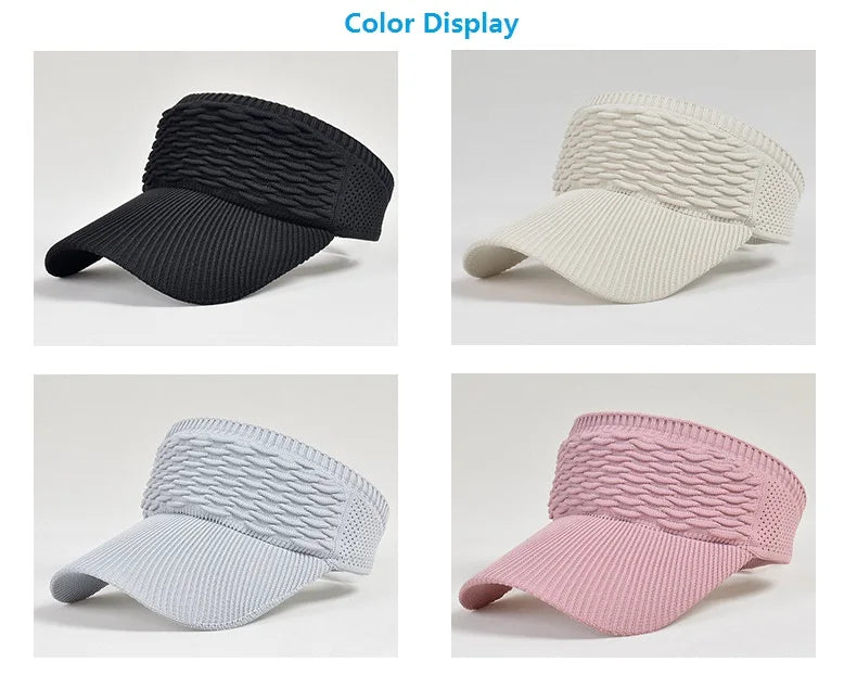 Breathable Adjustable Sun Visor Cap for Women