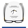 Black light blocking glasses designed for comfortable wearing and fit to the curvature of the nasal bridge.