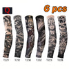 Six packs of black and gray tattoo design arm sleeves for UV protection