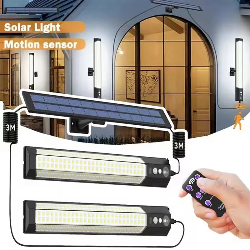 Solar-Powered Motion Sensor Wall Light with Remote Control