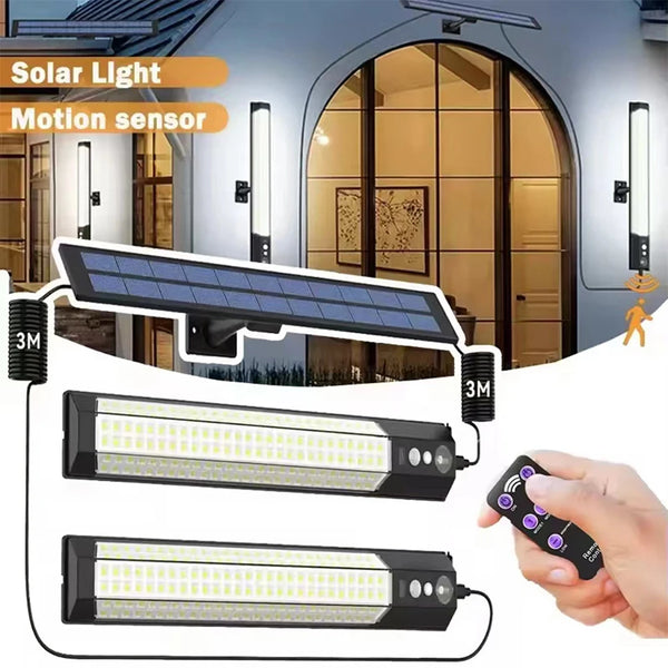 Solar-Powered Motion Sensor Wall Light with Remote Control