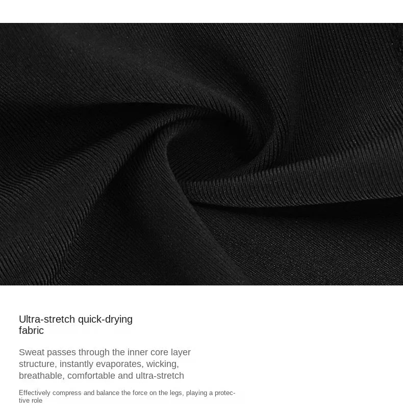 Close-up of black ultra-stretch quick-drying fabric texture.