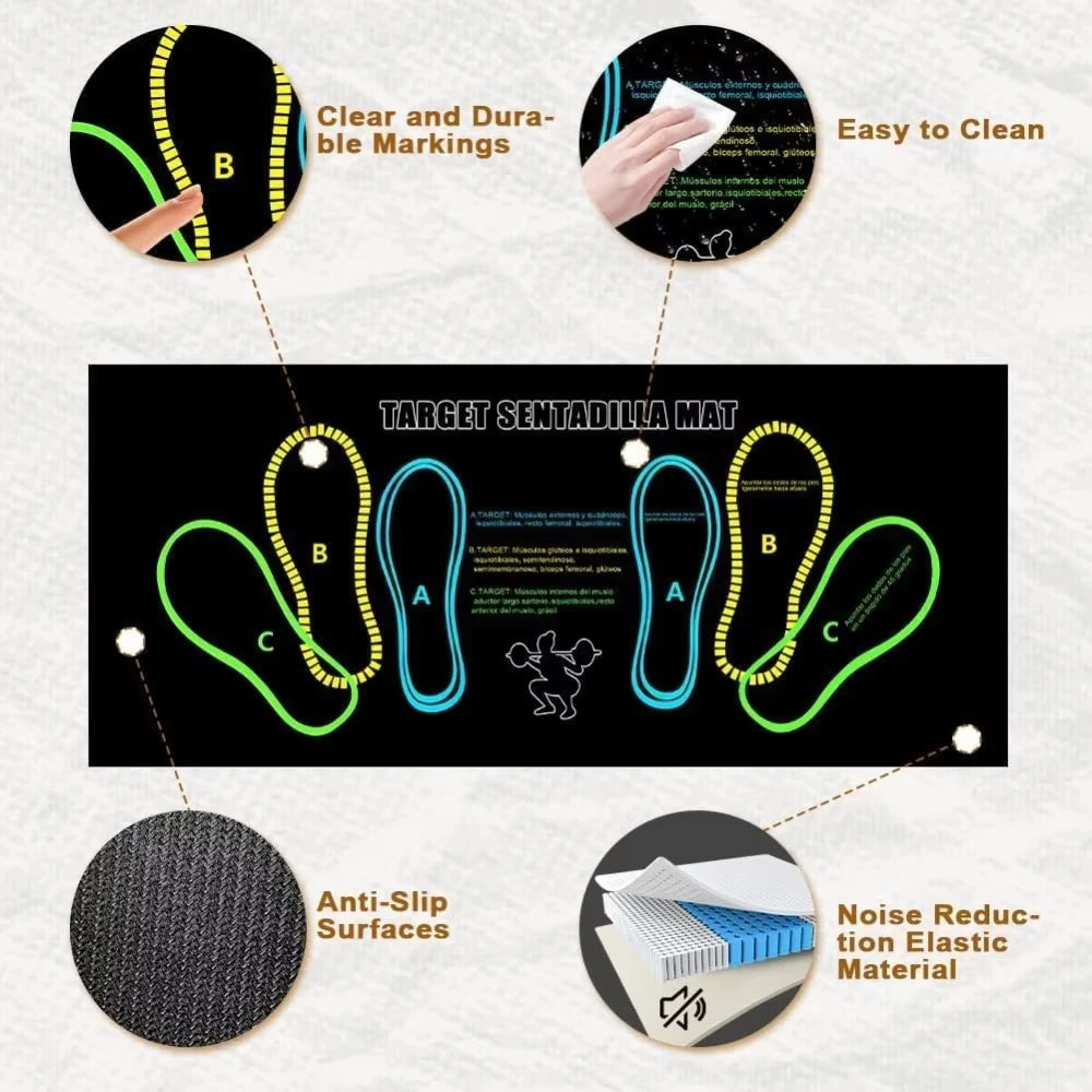 Two-Tone Non-Slip Squat Mat for Home Workouts