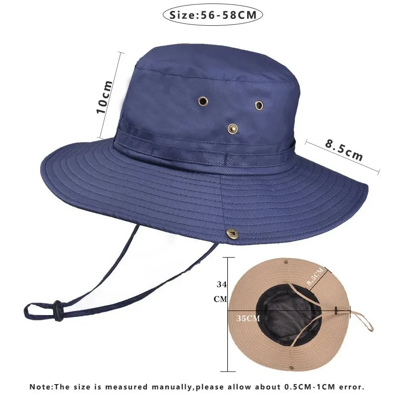 Foldable Waterproof Sun Hat with Wide Brim