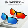 Polarized Half-Frame Sport Sunglasses with Anti-Glare Lenses