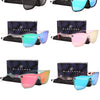 Retro Square Polarized Sunglasses with Mirror Lens