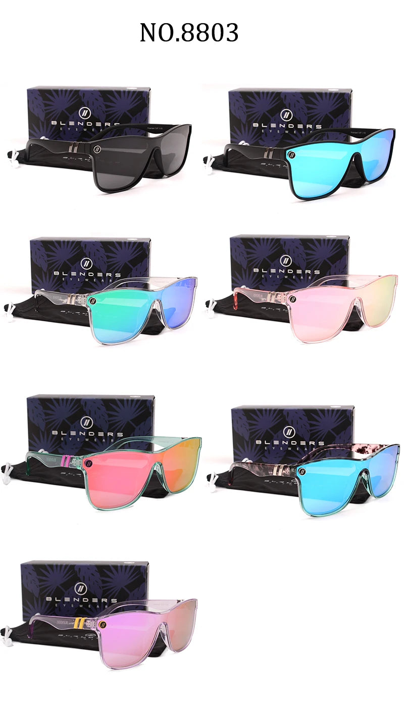 Retro Square Polarized Sunglasses with Mirror Lens