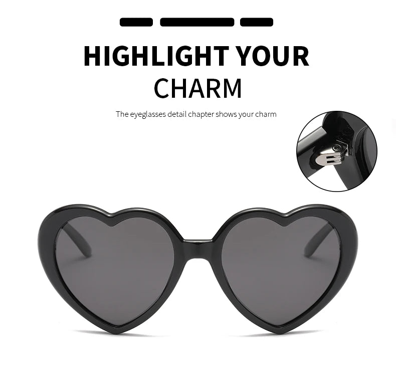 Polarized Heart-Shaped Sunglasses with UV Protection