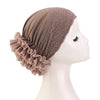 Elegant Lace Chiffon Floral Cap for Women