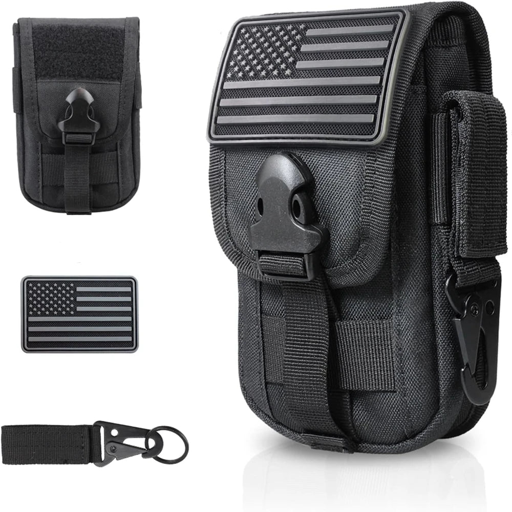 Rugged Tactical Phone Pouch with MOLLE System