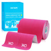 Pink OKtape kinesiology tape roll and box for athletic and recovery use