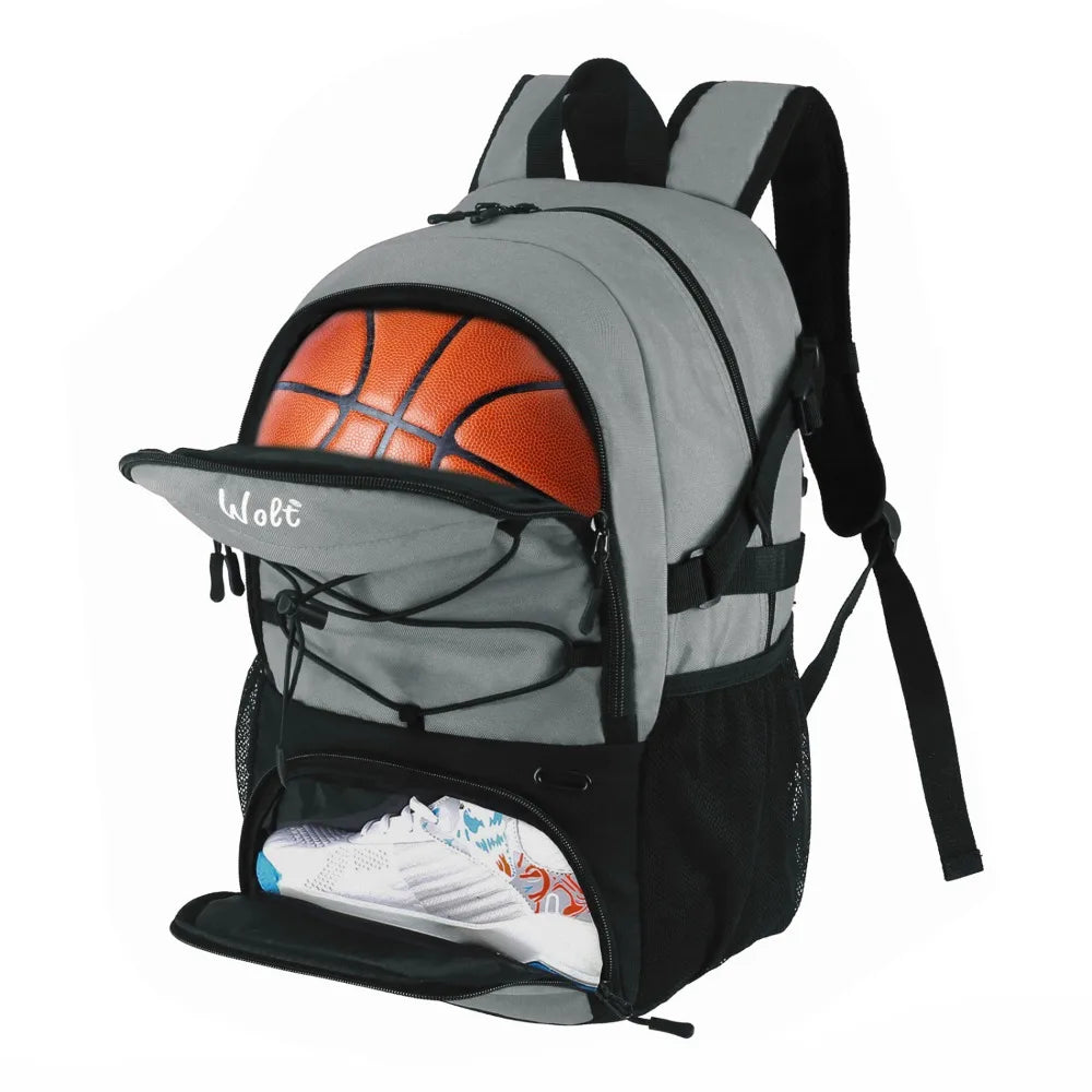 Multi-Sport Backpack with Separate Shoe & Ball Compartments
