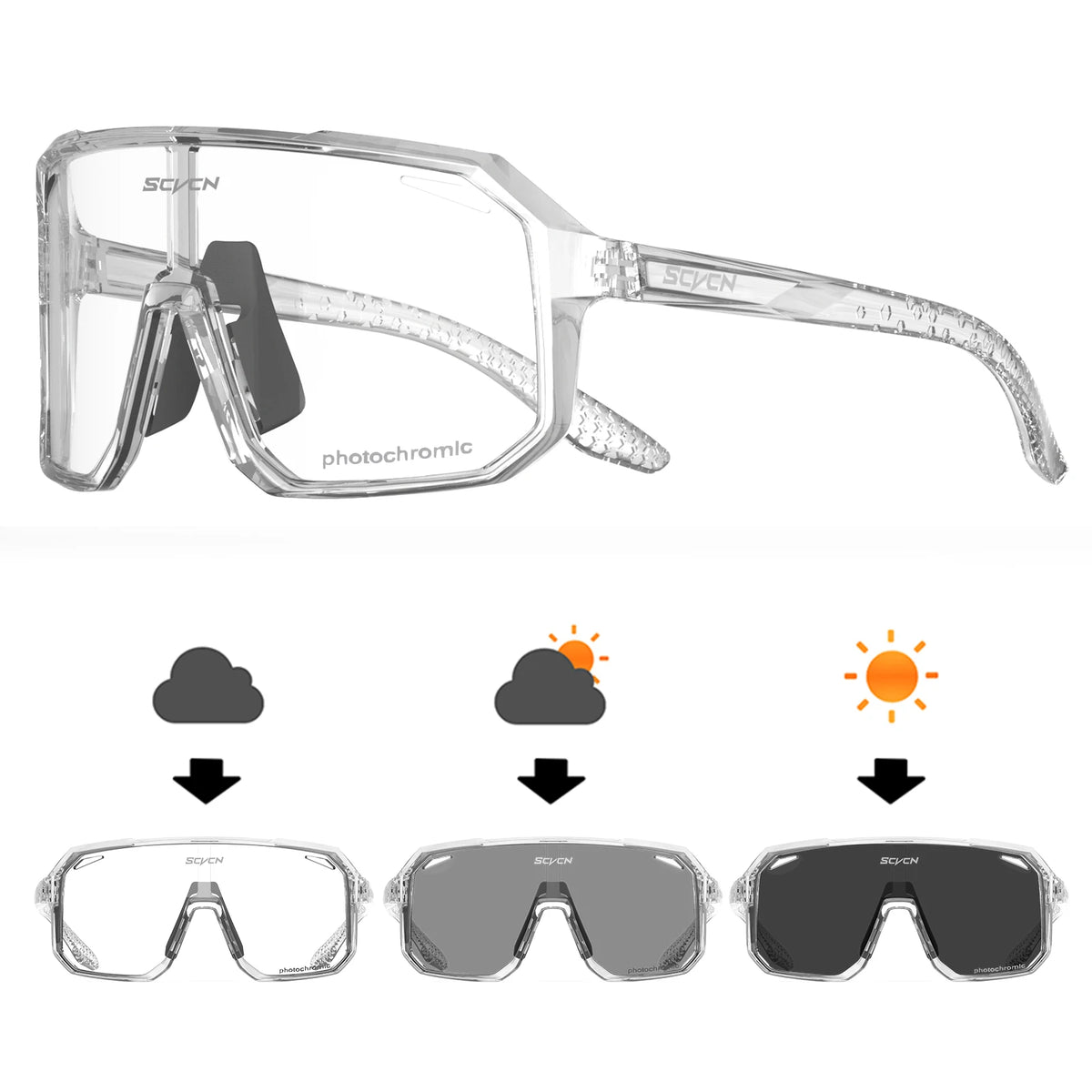 Photochromic Cycling Glasses with UV400 Protection