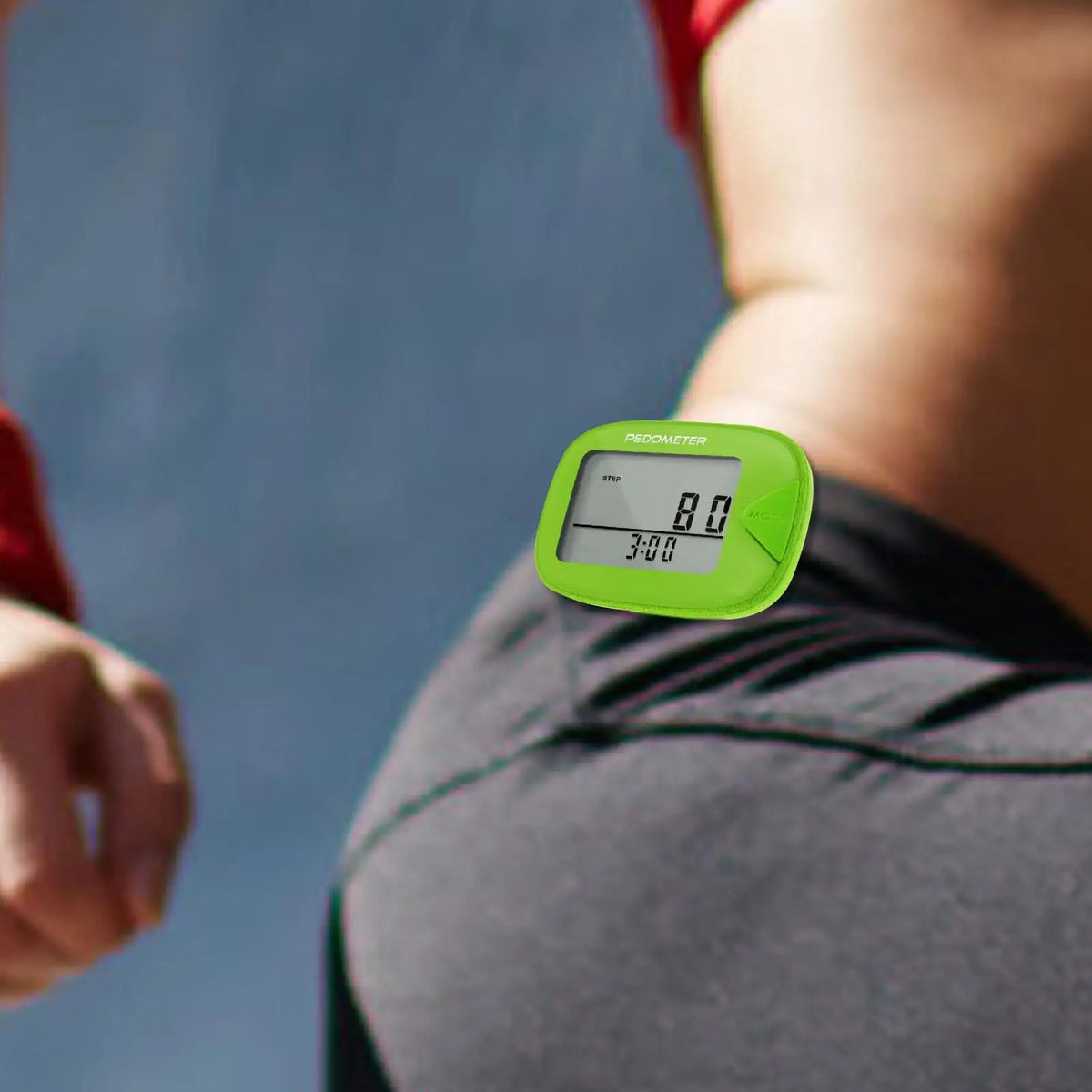 Clip-On Pedometer Step Counter with Memory