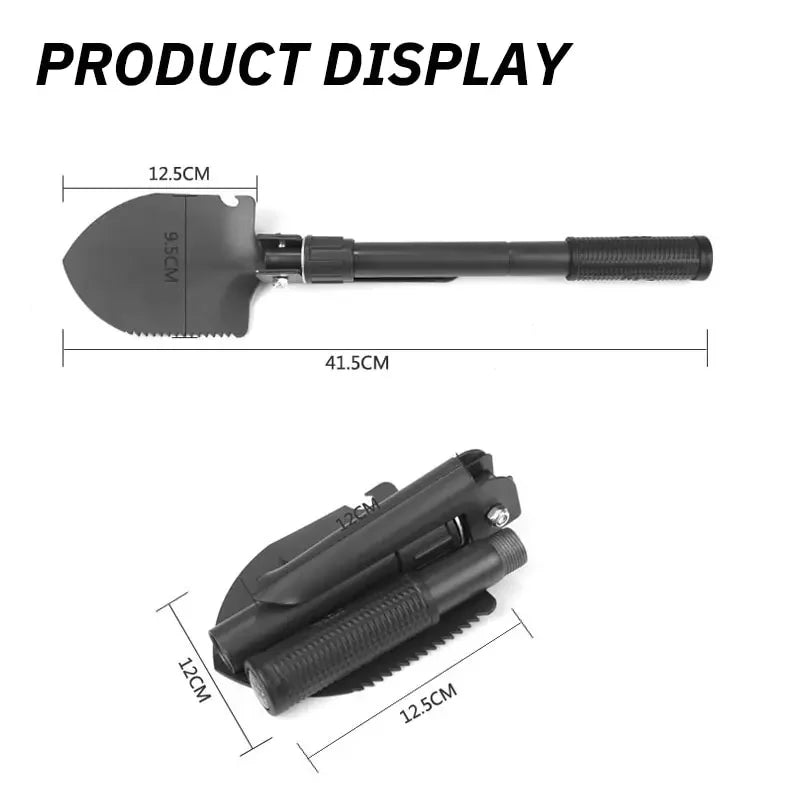 Multifunctional Folding Camping Shovel with Pickaxe and Saw