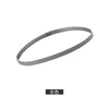 A gray elastic silicone sports headband shown in a loop.