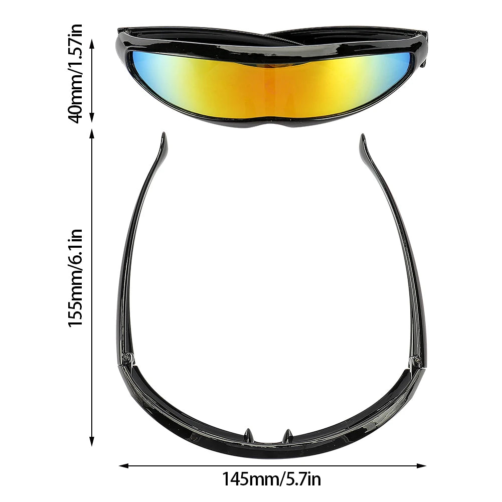 Futuristic Cyclops Visor Sunglasses with UV400 Protection
