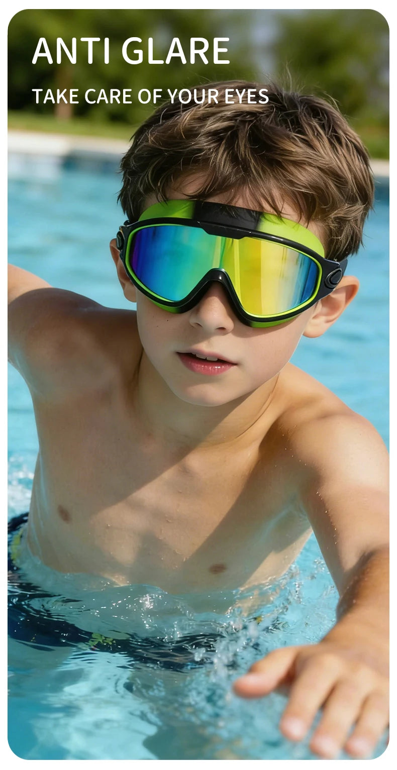Kids Anti-Fog Swim Goggles with UV Protection